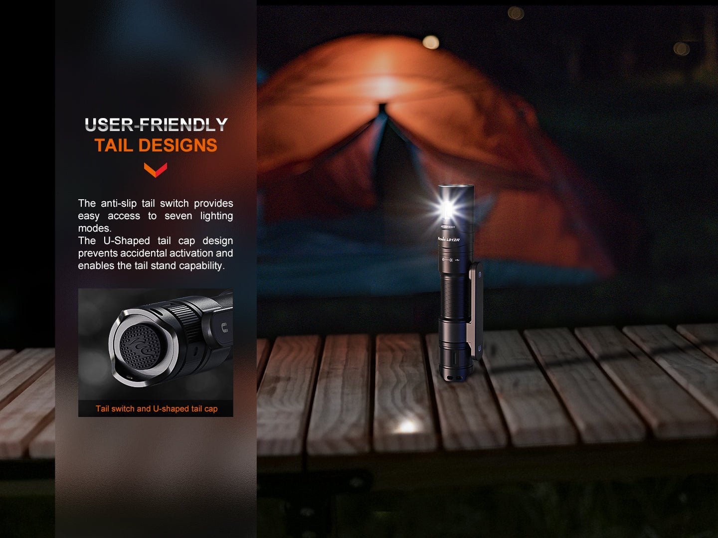 Fenix LD12R Dual Light Flashlight - 600 Lumens - Hazy Fly Fishing