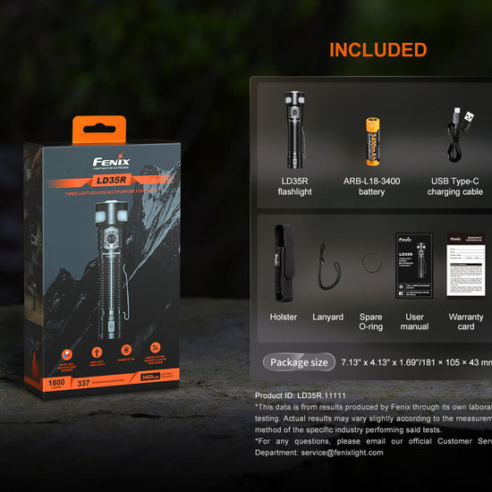 Fenix LD35R High Performance Multimode Tactical Flashlight - Hazy Fly Fishing