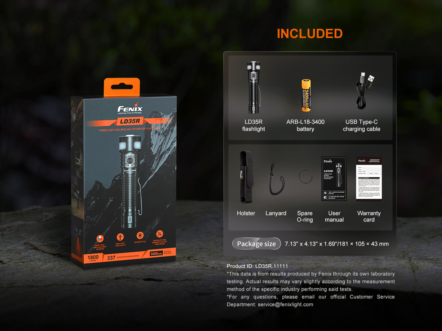 Fenix LD35R High Performance Multimode Tactical Flashlight - Hazy Fly Fishing