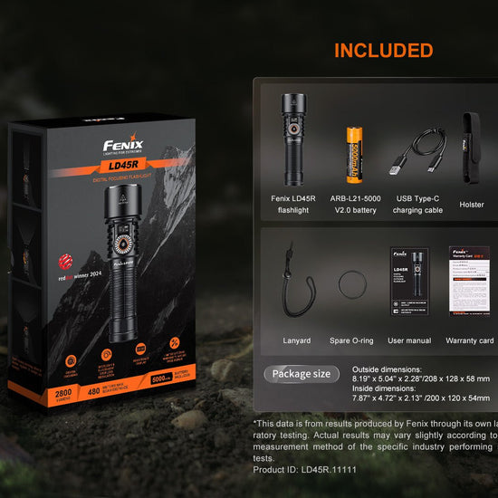 Fenix LD45R Digital Focus Rechargeable LED Flashlight - Hazy Fly Fishing