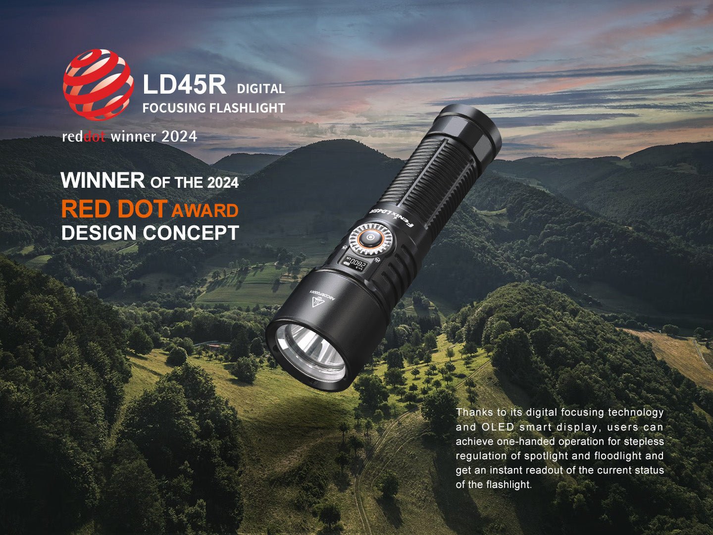 Fenix LD45R Digital Focus Rechargeable LED Flashlight - Hazy Fly Fishing