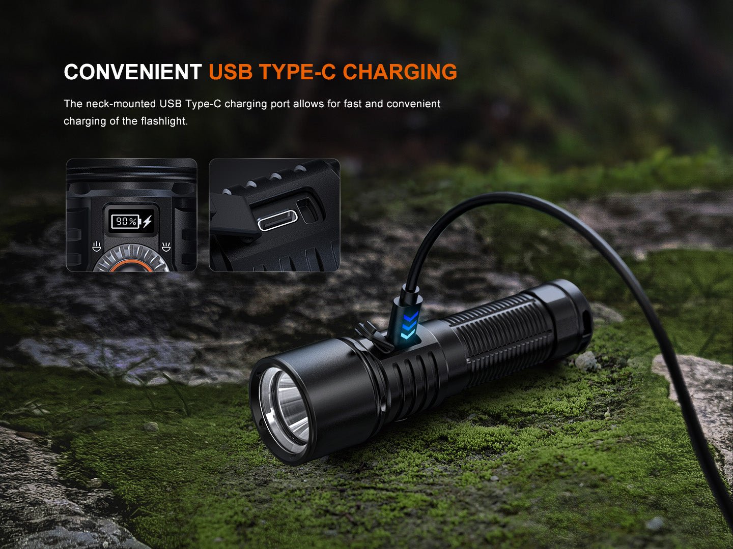 Fenix LD45R Digital Focus Rechargeable LED Flashlight - Hazy Fly Fishing