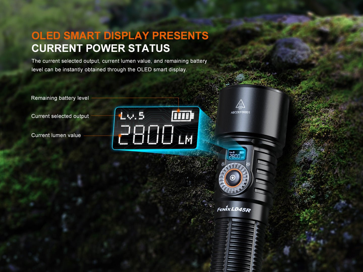 Fenix LD45R Digital Focus Rechargeable LED Flashlight - Hazy Fly Fishing