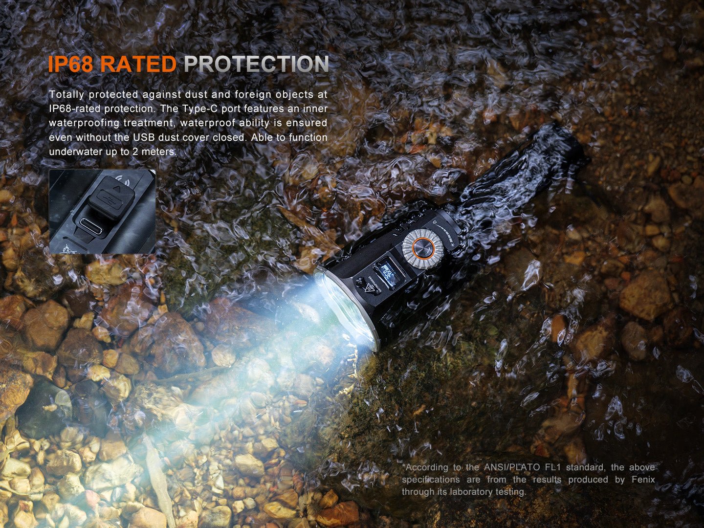 Fenix LR36R White Laser Searching Flashlight - Hazy Fly Fishing