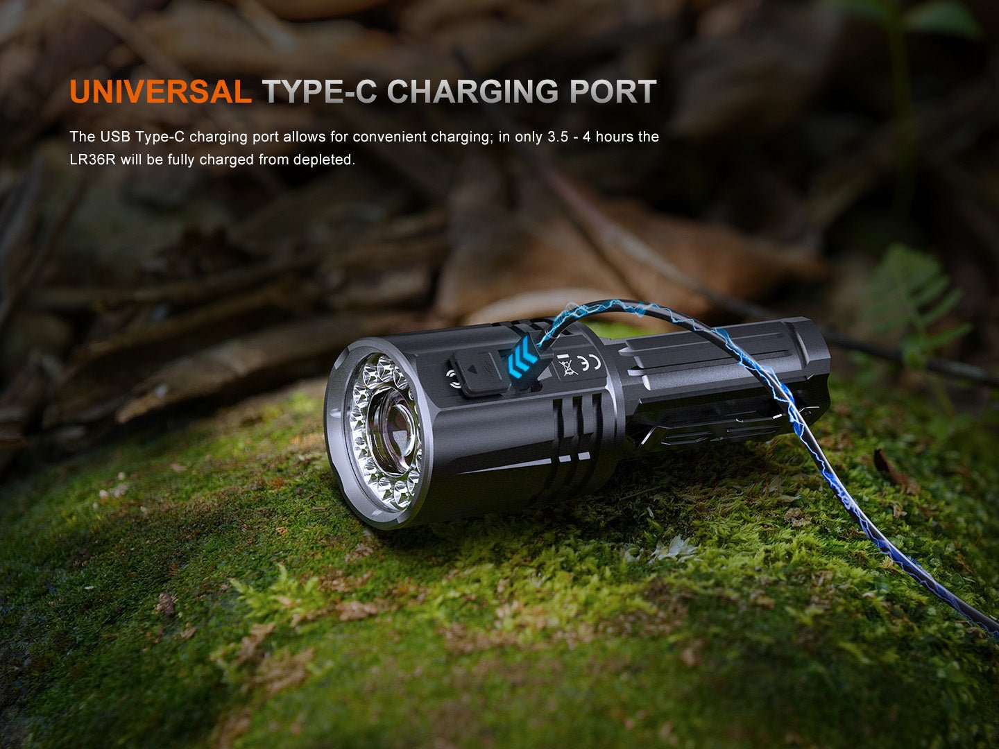 Fenix LR36R White Laser Searching Flashlight - Hazy Fly Fishing