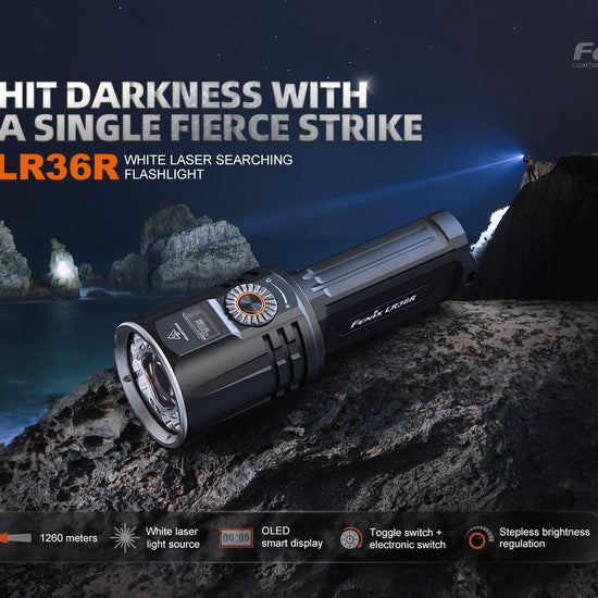 Fenix LR36R White Laser Searching Flashlight - Hazy Fly Fishing
