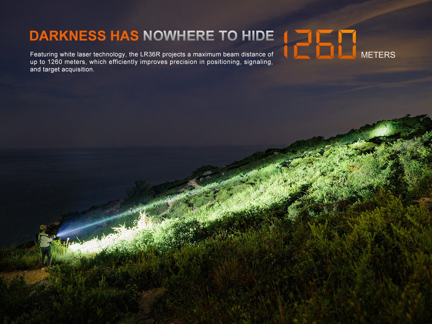 Fenix LR36R White Laser Searching Flashlight - Hazy Fly Fishing