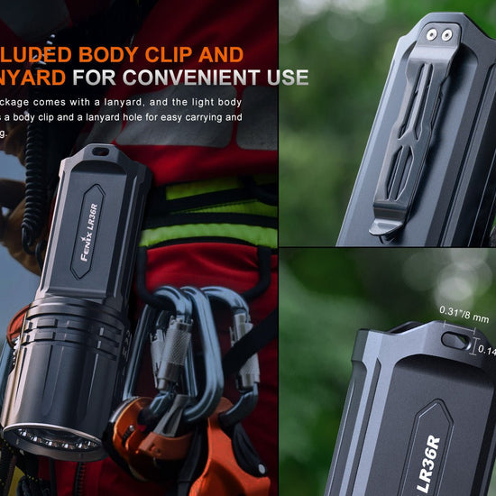 Fenix LR36R White Laser Searching Flashlight - Hazy Fly Fishing