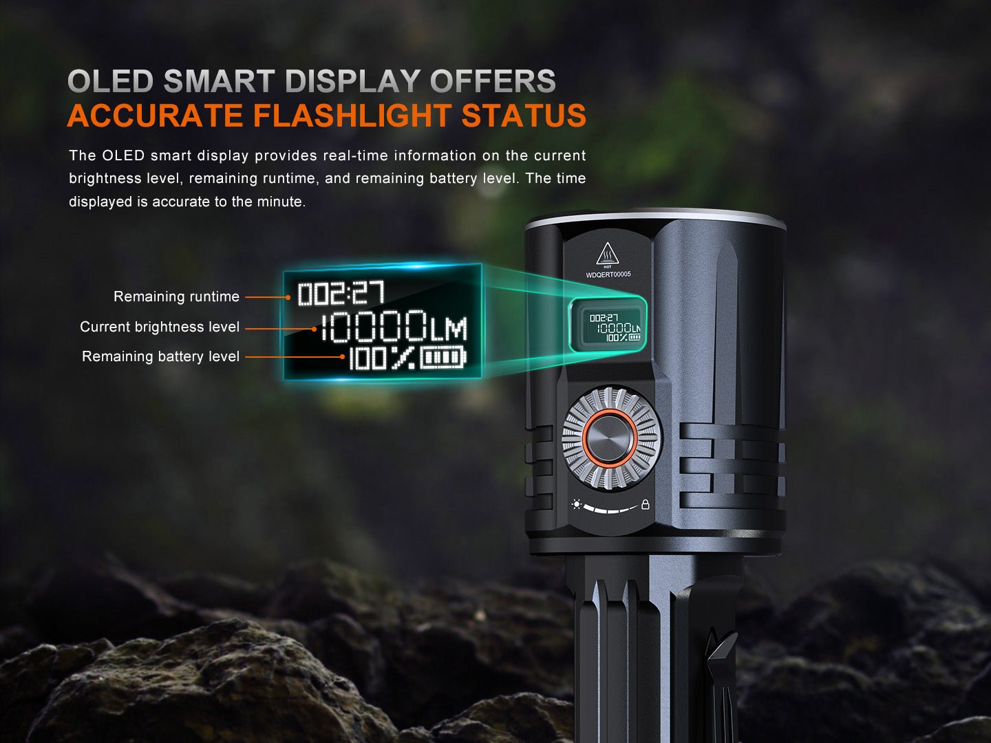 Fenix LR36R White Laser Searching Flashlight - Hazy Fly Fishing