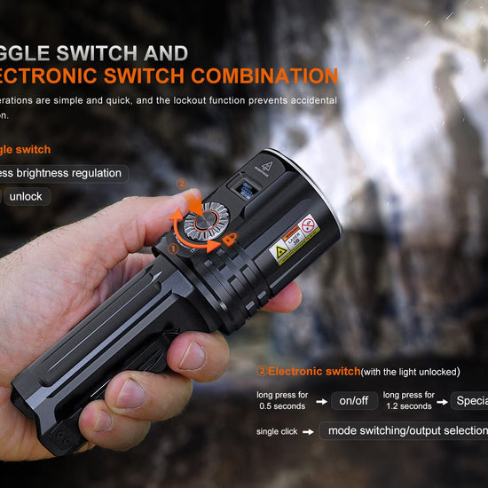 Fenix LR36R White Laser Searching Flashlight - Hazy Fly Fishing