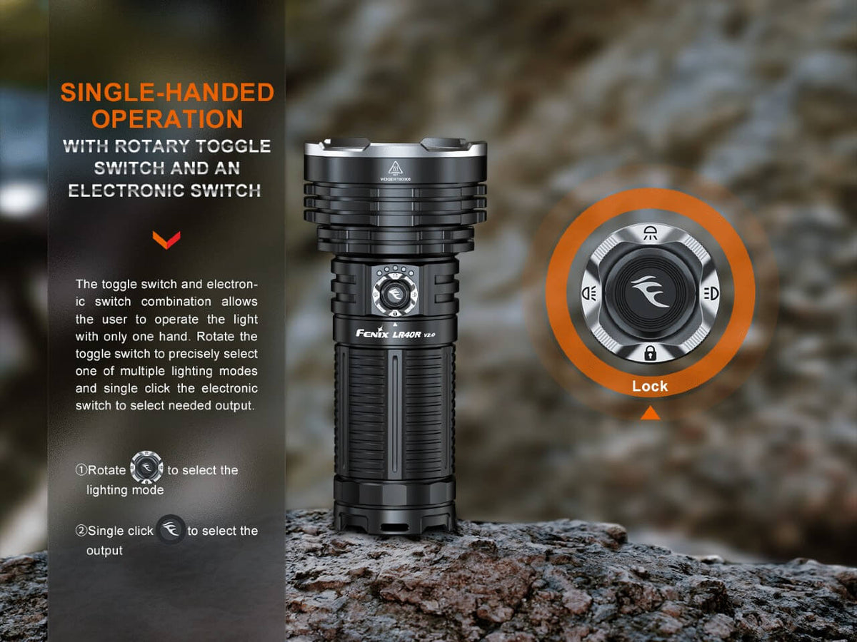 Fenix LR40R V2.0 Rechargeable LED Searchlight - Hazy Fly Fishing
