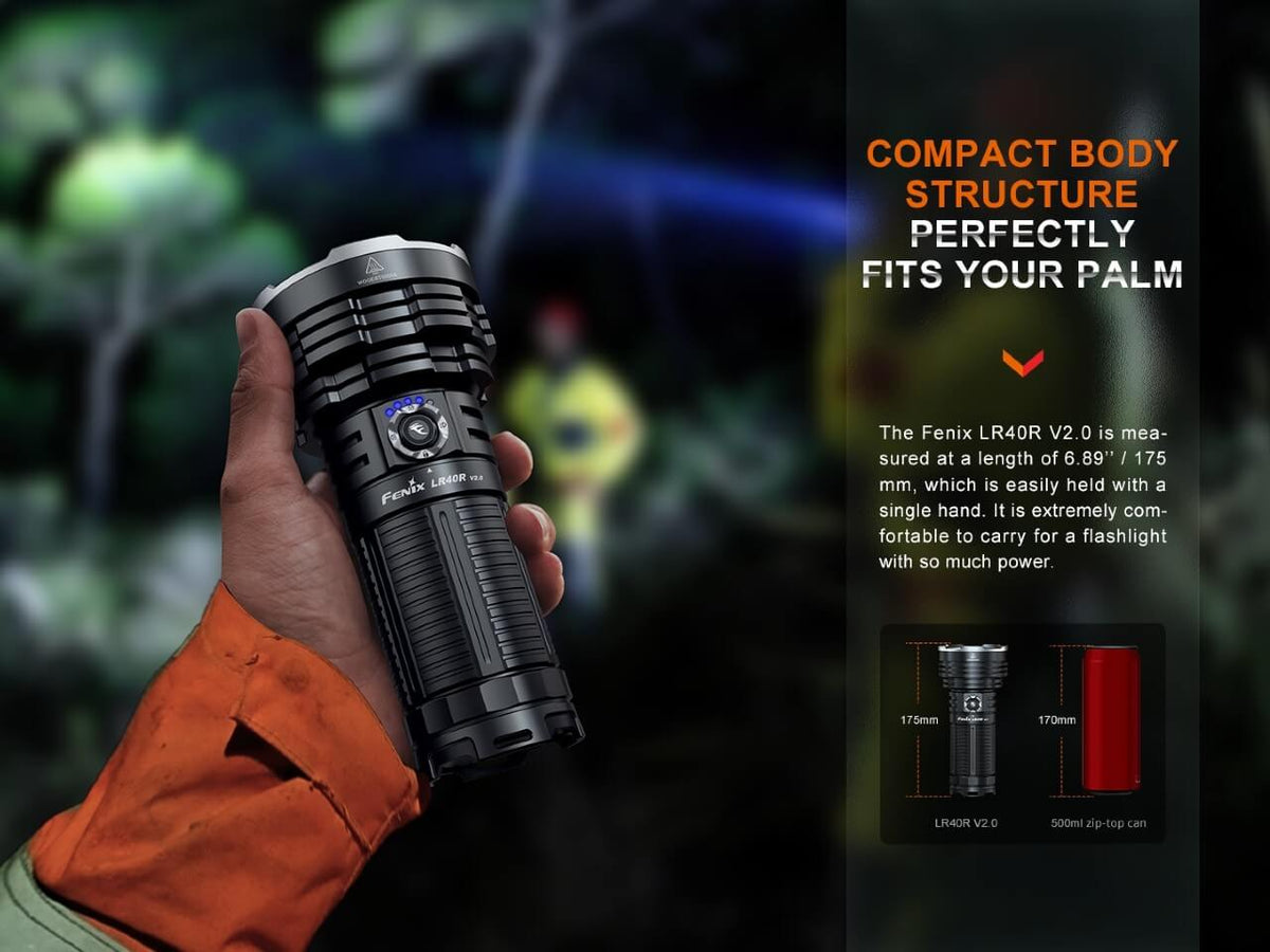 Fenix LR40R V2.0 Rechargeable LED Searchlight - Hazy Fly Fishing