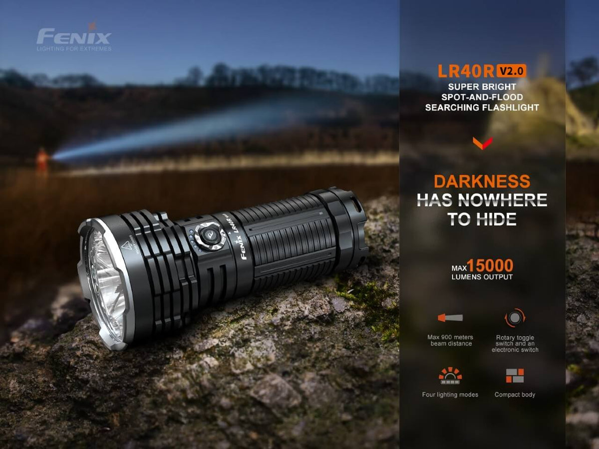 Fenix LR40R V2.0 Rechargeable LED Searchlight - Hazy Fly Fishing
