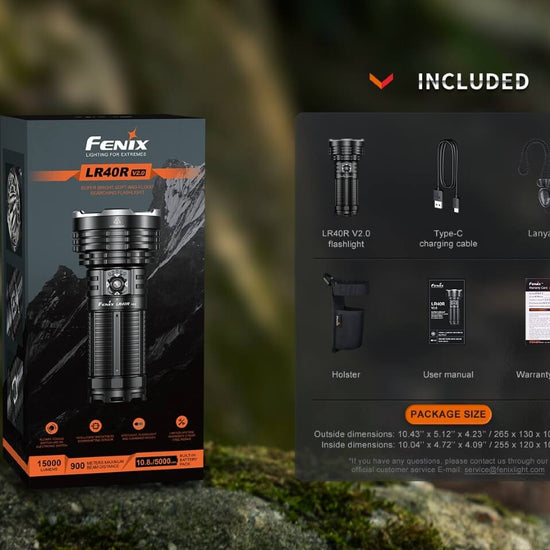 Fenix LR40R V2.0 Rechargeable LED Searchlight - Hazy Fly Fishing