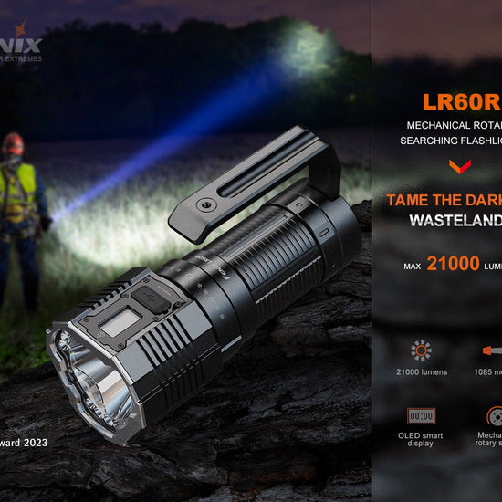 Fenix LR60R Rotary Switch Rechargeable Searchlight - 21000 Lumens - Hazy Fly Fishing