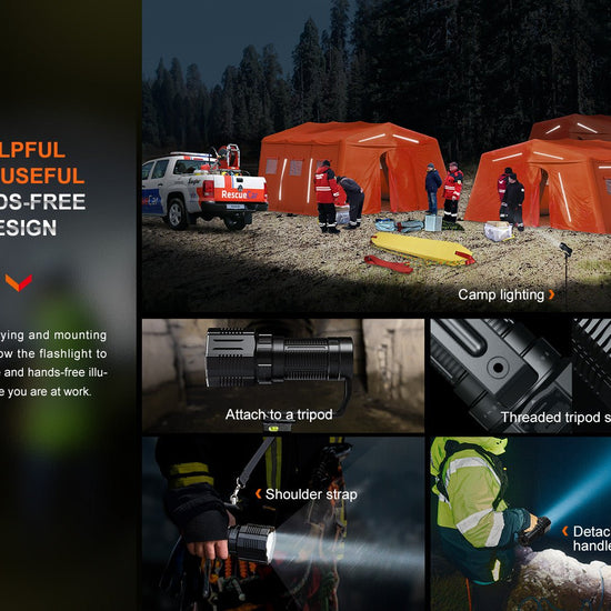 Fenix LR60R Rotary Switch Rechargeable Searchlight - 21000 Lumens - Hazy Fly Fishing