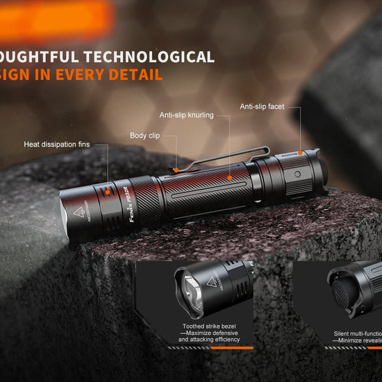 Fenix PD32R Rechargeable Silent Switch LED Flashlight - Hazy Fly Fishing