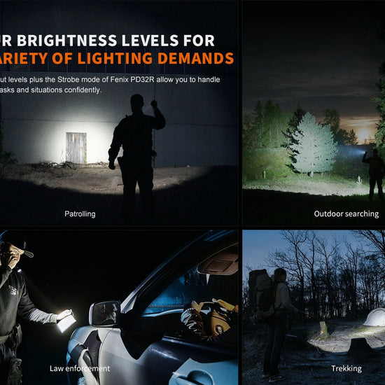 Fenix PD32R Rechargeable Silent Switch LED Flashlight - Hazy Fly Fishing