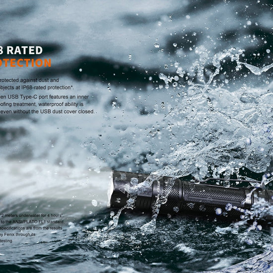 Fenix PD32R Rechargeable Silent Switch LED Flashlight - Hazy Fly Fishing