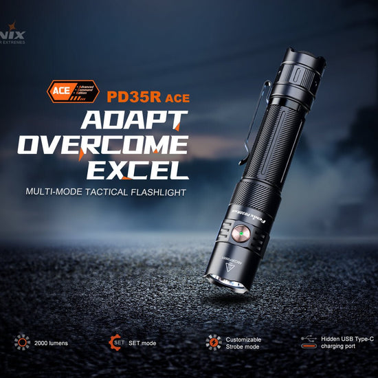 Fenix PD35R ACE Multi - mode Tactical Flashlight + FREE CL01 Mini Lantern - Hazy Fly Fishing