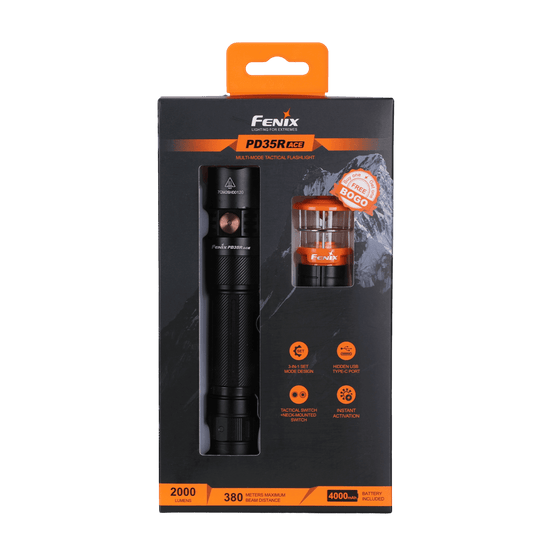 Fenix PD35R ACE Multi - mode Tactical Flashlight + FREE CL01 Mini Lantern - Hazy Fly Fishing