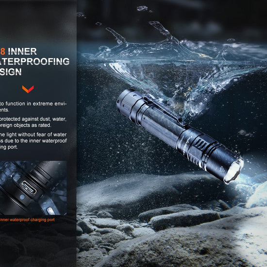 Fenix PD36R Pro 2800 Lumen Flashlight + FREE E03R V2 Keychain Light - Hazy Fly Fishing