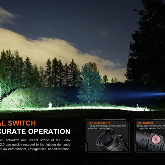 Fenix PD36R V2 Compact Rechargeable Tactical Flashlight - 1700 Lumens - Hazy Fly Fishing