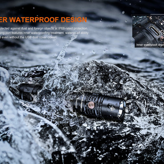 Fenix PD36R V2 Compact Rechargeable Tactical Flashlight - 1700 Lumens - Hazy Fly Fishing