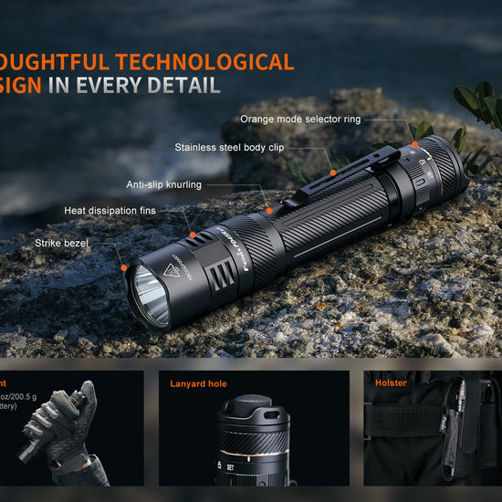 Fenix PD45R ACE Multi - Mode Tactical Flashlight - Hazy Fly Fishing