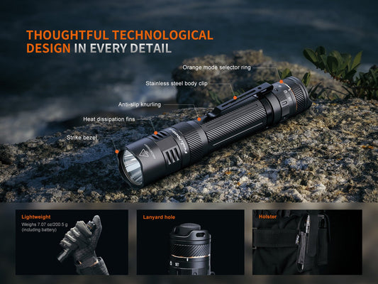 Fenix PD45R ACE Multi - Mode Tactical Flashlight - Hazy Fly Fishing