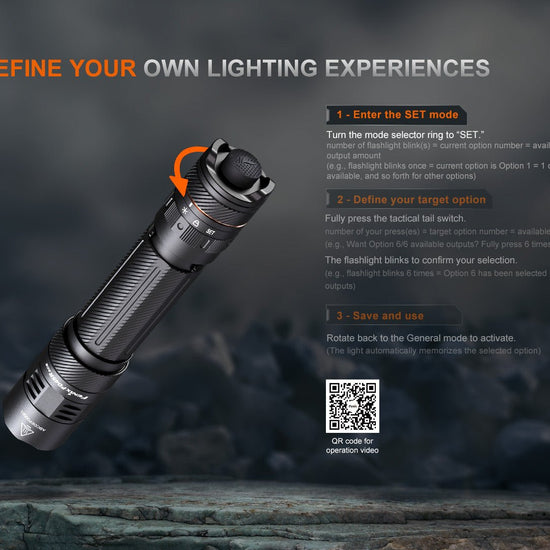 Fenix PD45R ACE Multi - Mode Tactical Flashlight - Hazy Fly Fishing