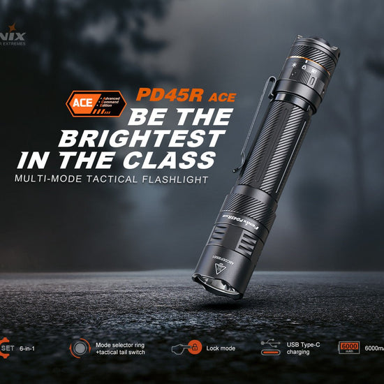 Fenix PD45R ACE Multi - Mode Tactical Flashlight - Hazy Fly Fishing
