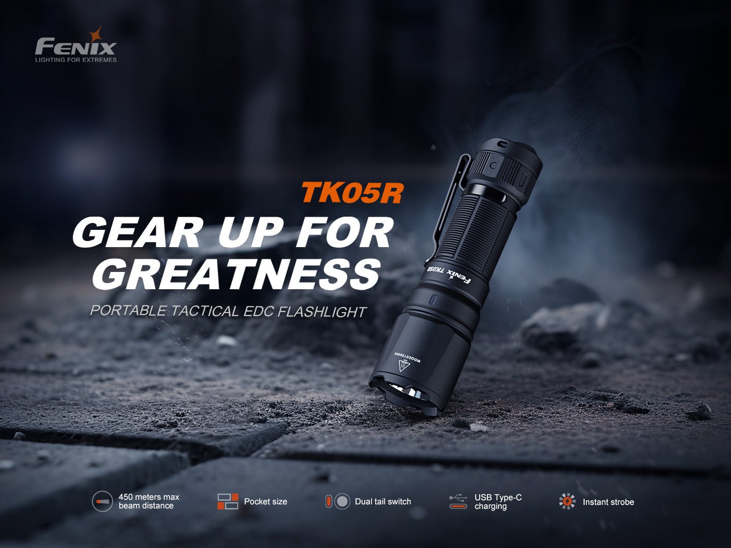 Fenix TK05R Compact Tactical EDC Flashlight - Hazy Fly Fishing
