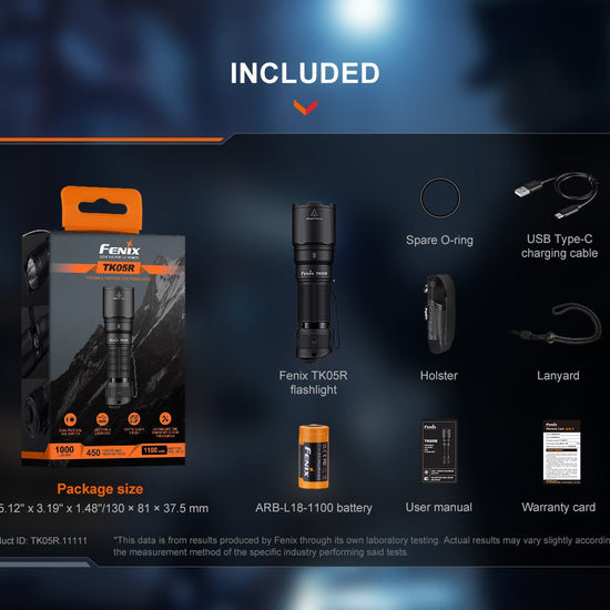 Fenix TK05R Compact Tactical EDC Flashlight - Hazy Fly Fishing