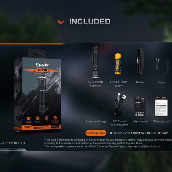 Fenix TK21R Duty Flashlight - Hazy Fly Fishing