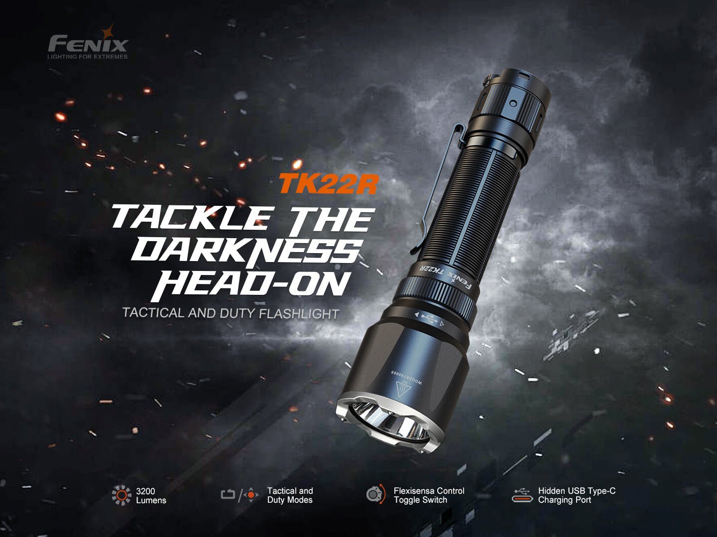 Fenix TK22R Rechargeable Tactical & Duty Flashlight - Hazy Fly Fishing