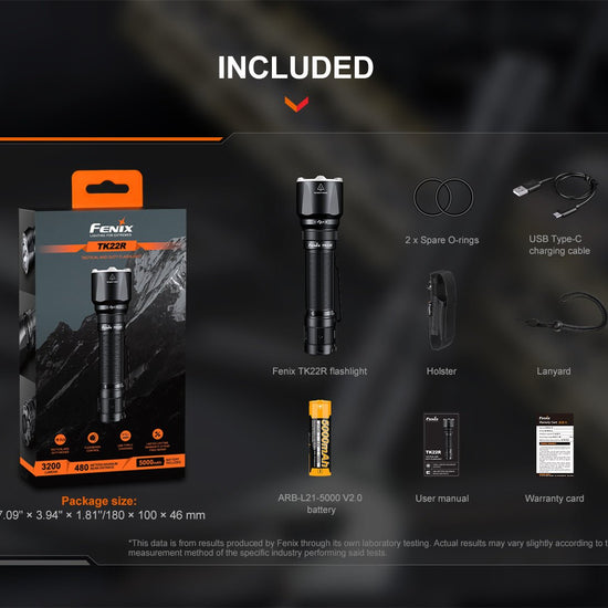 Fenix TK22R Rechargeable Tactical & Duty Flashlight - Hazy Fly Fishing