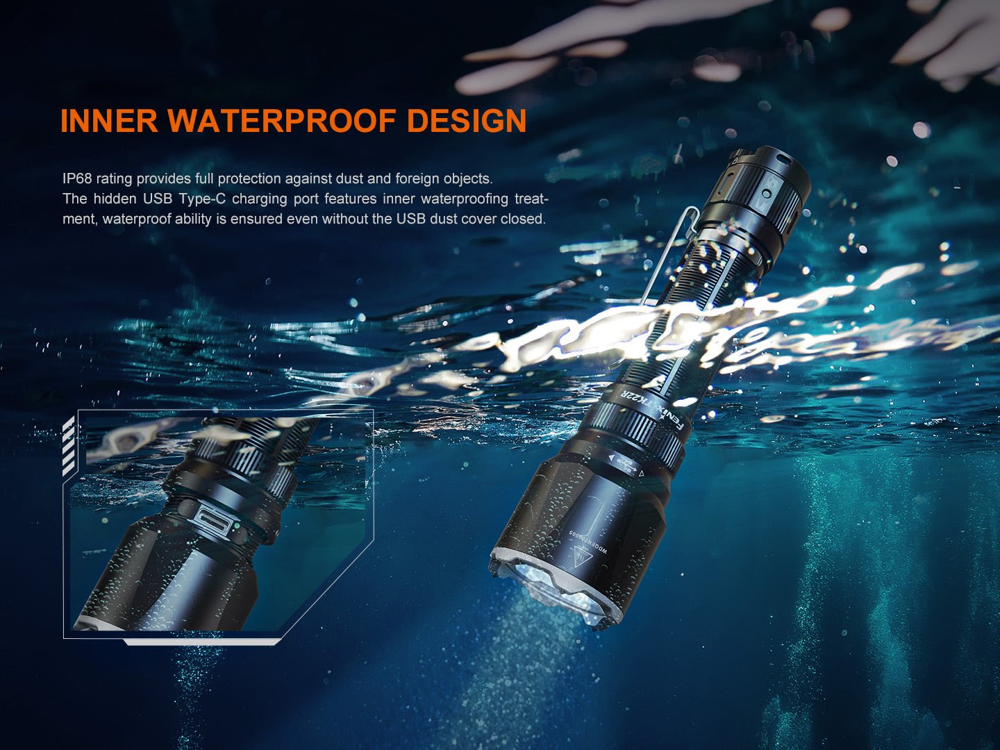 Fenix TK22R Rechargeable Tactical & Duty Flashlight - Hazy Fly Fishing