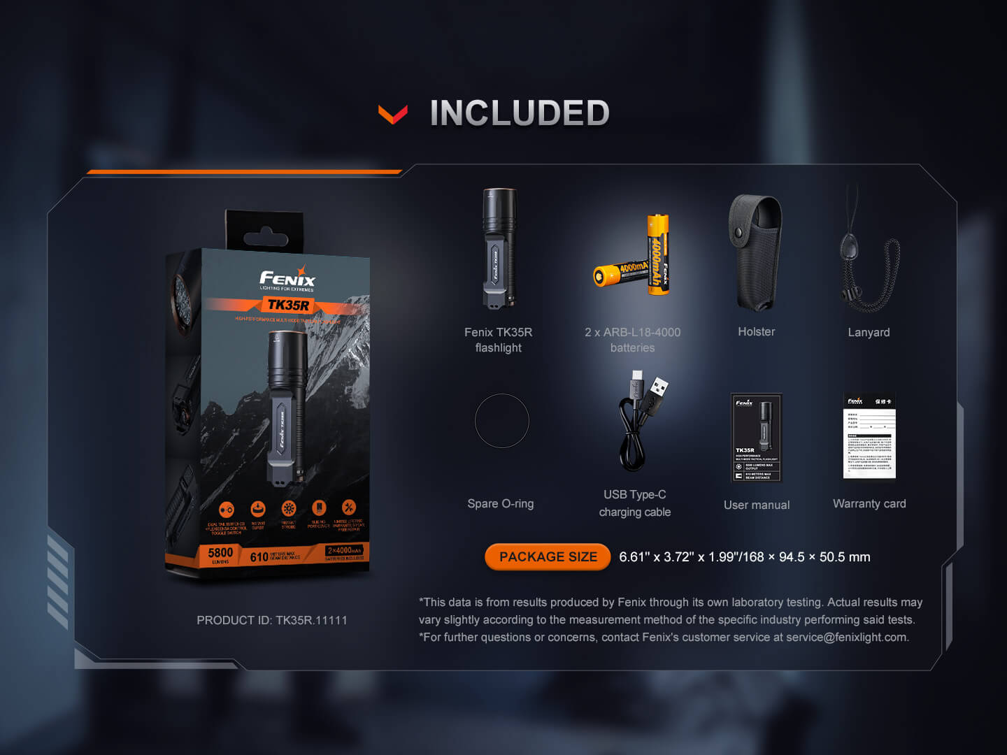 Fenix TK35R Rechargeable High - Performance Tactical Flashlight with UV Output - Hazy Fly Fishing