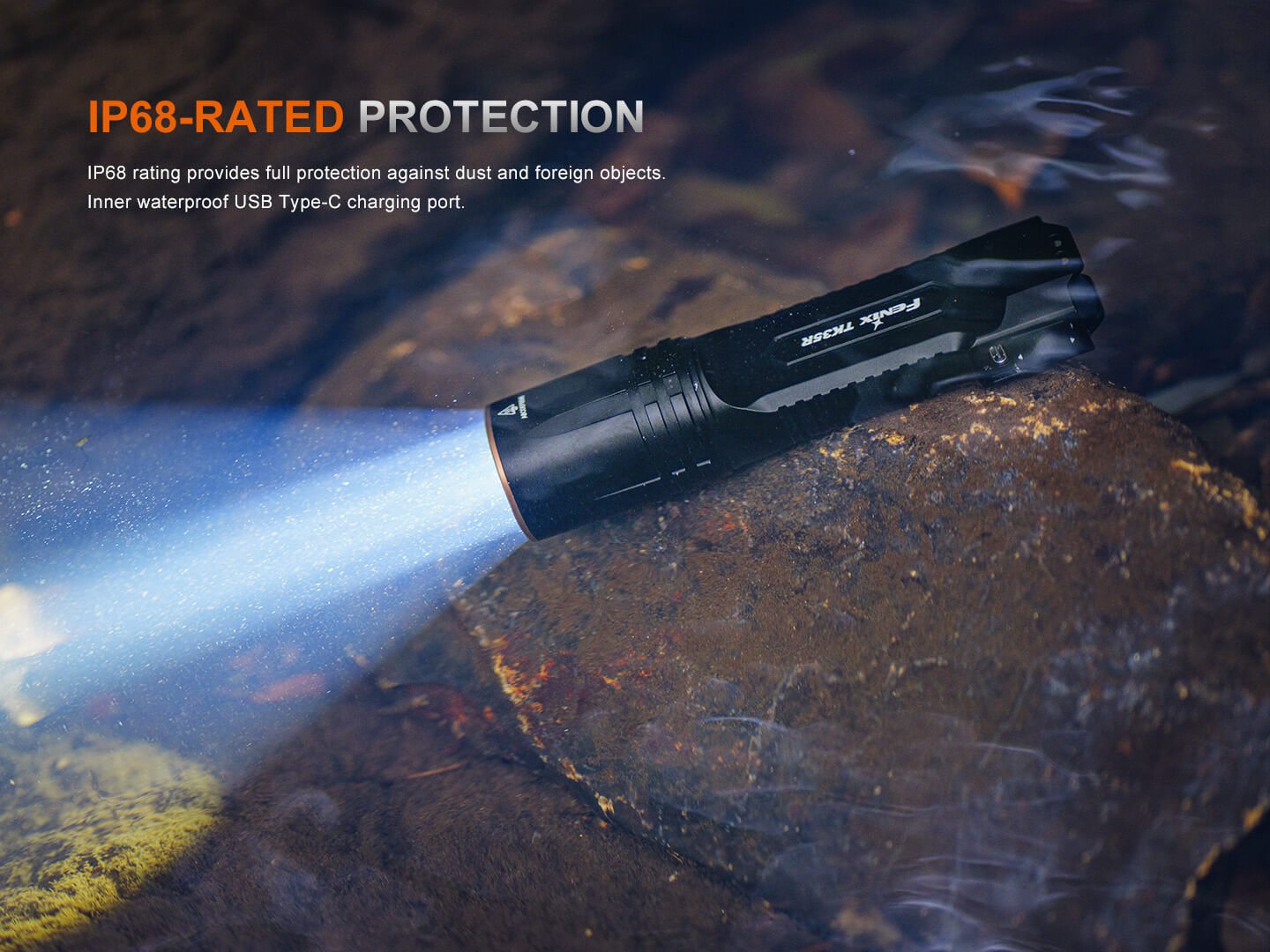 Fenix TK35R Rechargeable High - Performance Tactical Flashlight with UV Output - Hazy Fly Fishing