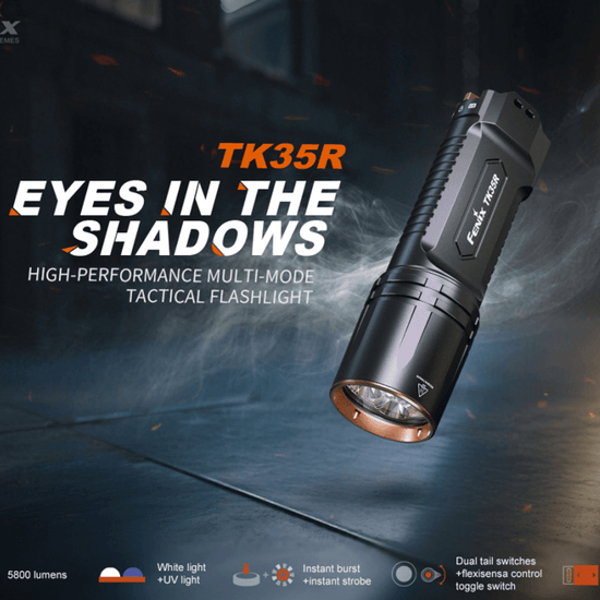 Fenix TK35R Rechargeable High - Performance Tactical Flashlight with UV Output - Hazy Fly Fishing