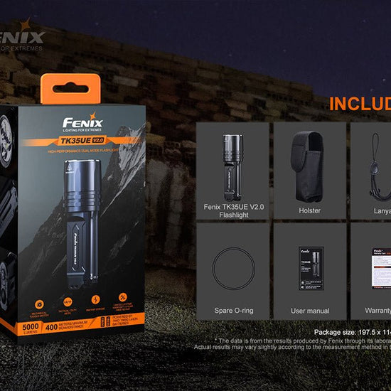 Fenix TK35UE V2.0 Flashlight - 5000 Lumens - Hazy Fly Fishing