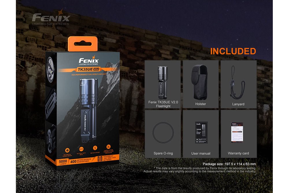 Fenix TK35UE V2.0 Flashlight - 5000 Lumens - Hazy Fly Fishing