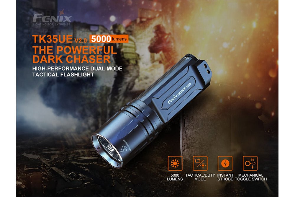 Fenix TK35UE V2.0 Flashlight - 5000 Lumens - Hazy Fly Fishing