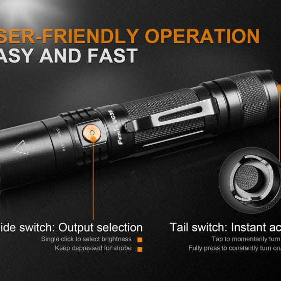 Fenix UC35 V2.0 LED Rechargeable EDC Flashlight - Hazy Fly Fishing