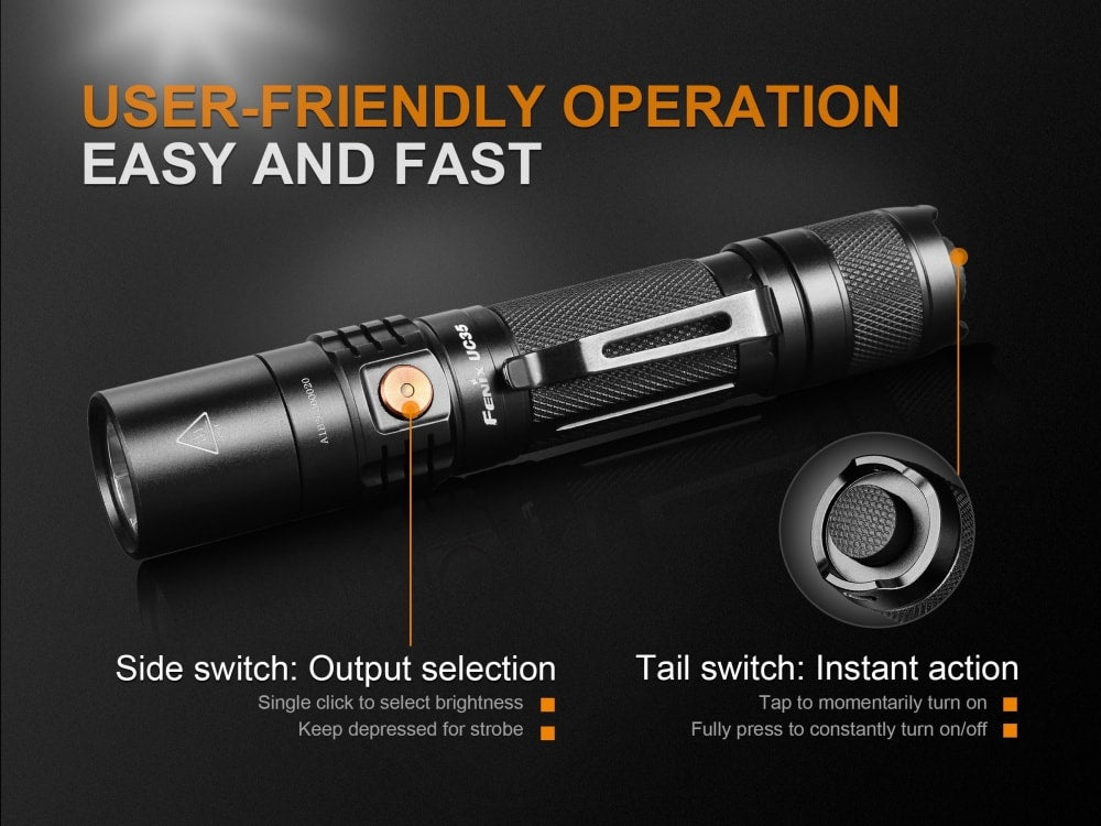 Fenix UC35 V2.0 LED Rechargeable EDC Flashlight - Hazy Fly Fishing