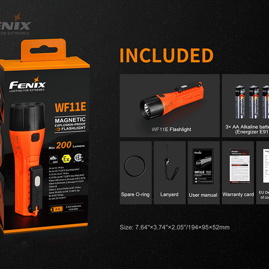 Fenix WF11E Intrinsically Safe Flashlight - Hazy Fly Fishing