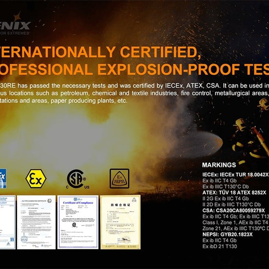 Fenix WF30RE Intrinsically Safe Flashlight - 280 Lumens - Hazy Fly Fishing