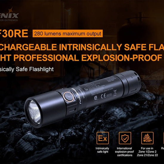 Fenix WF30RE Intrinsically Safe Flashlight - 280 Lumens - Hazy Fly Fishing