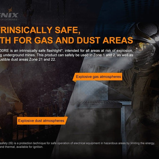 Fenix WF30RE Intrinsically Safe Flashlight - 280 Lumens - Hazy Fly Fishing